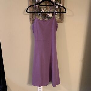 Pact Lavender Purple Fit and Flare Strappy Midi Dress Size M